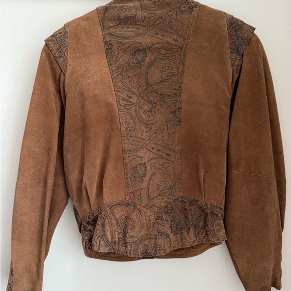 Brown Paisley Women's Blazer - Picture 3 of 3